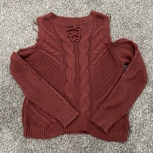 Aeropostal Cold Shoulder Sweater
